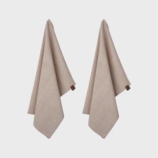 Humdakin Humdakin ecologische theedoek 45x70 cm 2-pack Latte