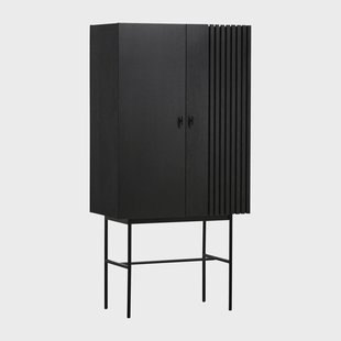 Woud Array kastje, 80 cm Zwartgeschilderd eikenhout