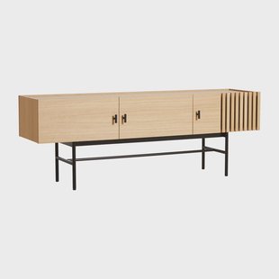 Woud Array bijzettafel laag, 150 cm Witgepigmenteerd eikenhout