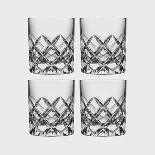 Orrefors Sofiero whiskeyglazen 4-pack Transparant
