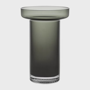 Kosta Boda Limelight Rose vaas 23 cm Rookgrijs