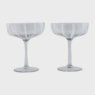 OYOY Mizu coupe champagneglas 2-pack Clear