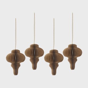Scandi Living Spira kerstballen 4-pack Natural