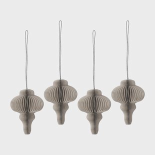 Scandi Living Spira kerstballen 4-pack Beige