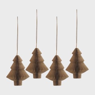 Scandi Living Tree kerstballen 4-pack Natural