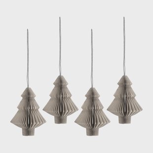 Scandi Living Tree kerstballen 4-pack Beige
