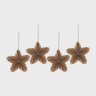 Scandi Living Twinkle kerstboomhanger 4-pack Natural