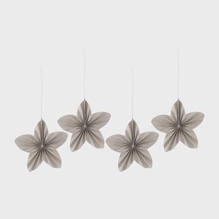 Scandi Living Twinkle kerstboomhanger 4-pack Beige