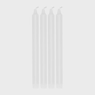Scandi Essentials Ambiance dinerkaarsen 4-pack 27 cm White Scandi Essentials Ambiance dinerkaarsen 4-pack 27 cm White