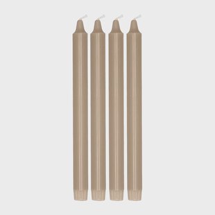 Scandi Essentials Ambiance dinerkaarsen 4-pack 27 cm Sand