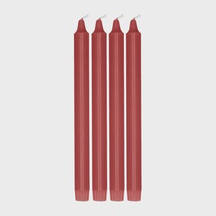 Scandi Essentials Ambiance dinerkaarsen 4-pack 27 cm Dark red