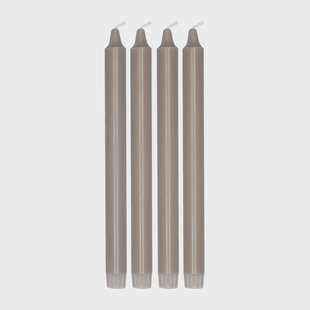 Scandi Essentials Ambiance dinerkaarsen 4-pack 27 cm Taupe