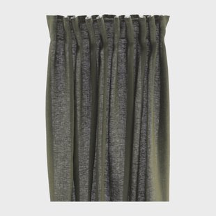 Scandi Living Tranquility gordijn met multiband 139x250 cm Forest green