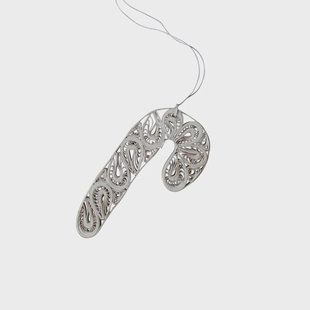 DBKD Paper candy cane kersthanger White