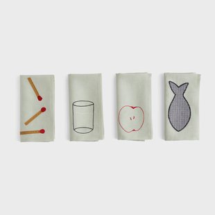 HAY Sobremesa linnen servet 45x45 cm 4-pack Green