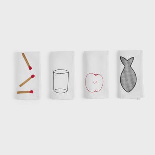 HAY Sobremesa linnen servet 45x45 cm 4-pack White