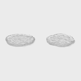 Ferm Living Momento glazen stenen 2-pack Ø11 cm