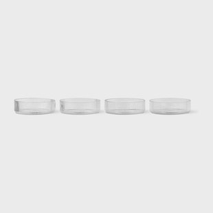 Ferm Living Ripple ontbijtkom 4-pack clear