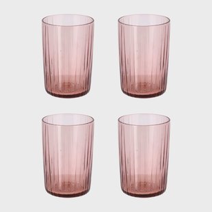 Bitz Kusintha waterglas 28 cl 4-pack Pink