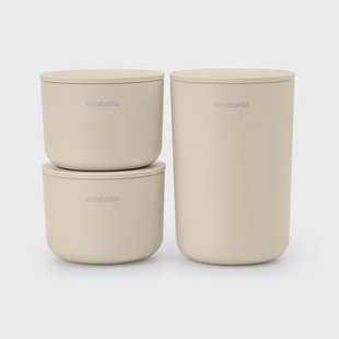 Brabantia ReNew opbergpotten 3-pack Soft Beige