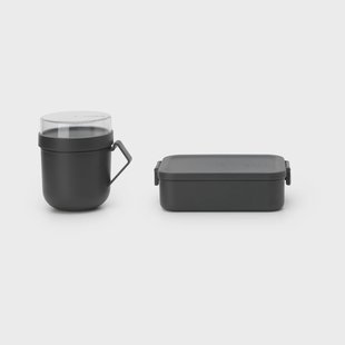 Brabantia Make & Take lunchset 2-delig Donkergrijs