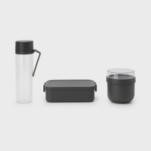 Brabantia Make & Take ontbijt- en lunchset 3-delig Donkergrijs