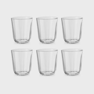 Eva Solo Facet drinkglas 27 cl 6-pack Transparant