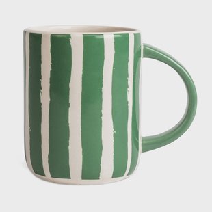 Byon Liz mok stripe 28 cl Groen-wit