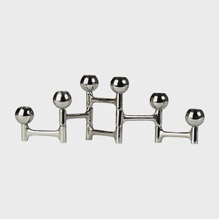 POLSPOTTEN Round Folding kandelaar 48x15 cm Zilver