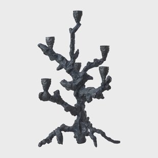 POLSPOTTEN Apple tree kandelaar L 53 cm Donkergrijs