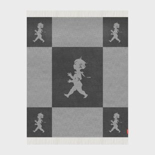 Solstickan Design Solstickan plaid merinowol 130x170 cm Antracietgrijs