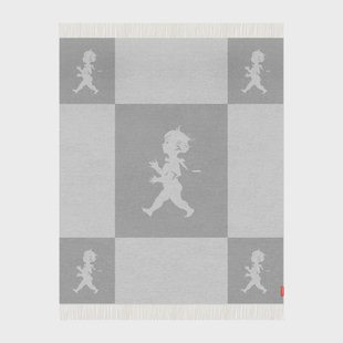 Solstickan Design Solstickan plaid merinowol 130x170 cm Lichtgrijs