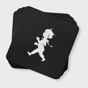 Solstickan Design Solstickan glasonderzetter 10x10 cm 4-pack Zwart