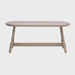 Massproductions Albert bankje 160 cm Wit geolied eikenhout