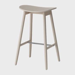 Massproductions Icha barkruk 65 cm Wit geolied eikenhout