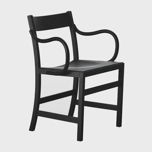 Massproductions Waiter XL armstoel Zwartgebeitst beukenhout