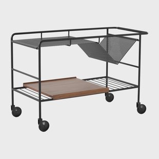 &Tradition Alima opbergtrolley gelakt walnoot Black & lacquered walnut