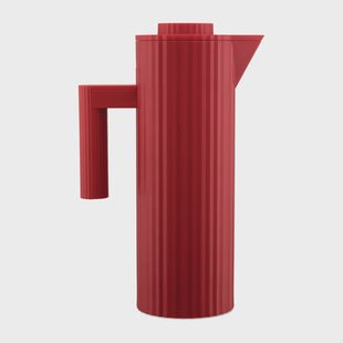 Alessi Plissé thermoskan 1 L Rood