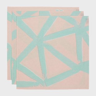 Marimekko Ukkospilvi stoffen servet 43x43 cm 3-pack Peach-mint
