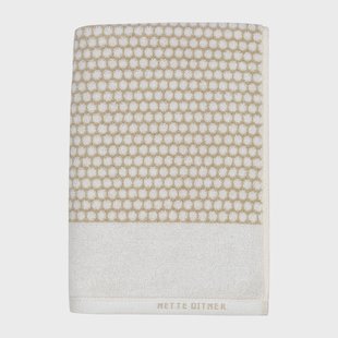 Mette Ditmer Grid badhanddoek 70x140 cm Sand-off white
