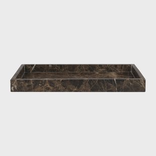 Mette Ditmer Marble dienblad 16x31 cm Bruin