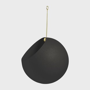 AYTM GLOBE hangende bloempot Ø17 cm h28 cm Black