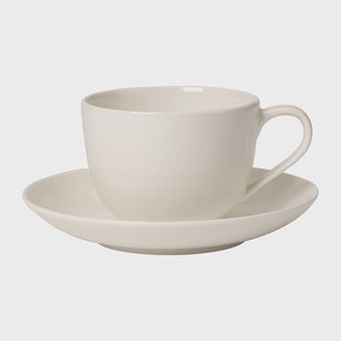 Villeroy & Boch For Me Coffee kop met schotel Wit