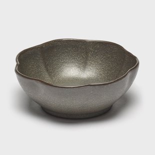 Serax Inku geribbelde kom L Ø13 cm Green