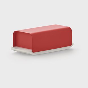 Alessi Mattina botervloot 9,5x21 cm Rood-roestvrij staal