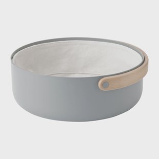 Stelton Emma broodmand met handvat Ø23 cm Grijs-beukenhout