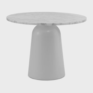 Normann Copenhagen Turn verstelbare tafel Ø55 cm Wit marmer