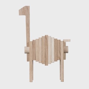 MOEBE Polygrif eikenhouten sculptuur 21x32 cm Wood, black