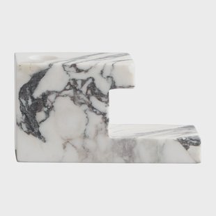 101 Copenhagen Brick lage kandelaar 7,5x14 cm Calacatta