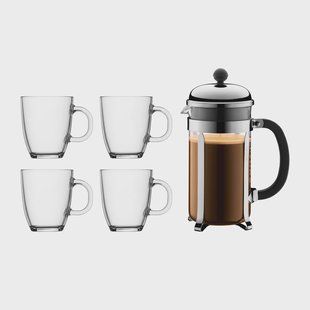 Bodum Chambord cafetière 1 L en koppen 5-delig